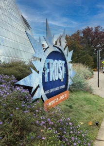 This piece was created using 2 different substrates Text Portion: white PVC to provide dimension and shadow. Backer piece & ice crystals: printed on ACM The crystals where mounted to the backer board to provide the piece with additional dimension_Portfolio dimensional displays