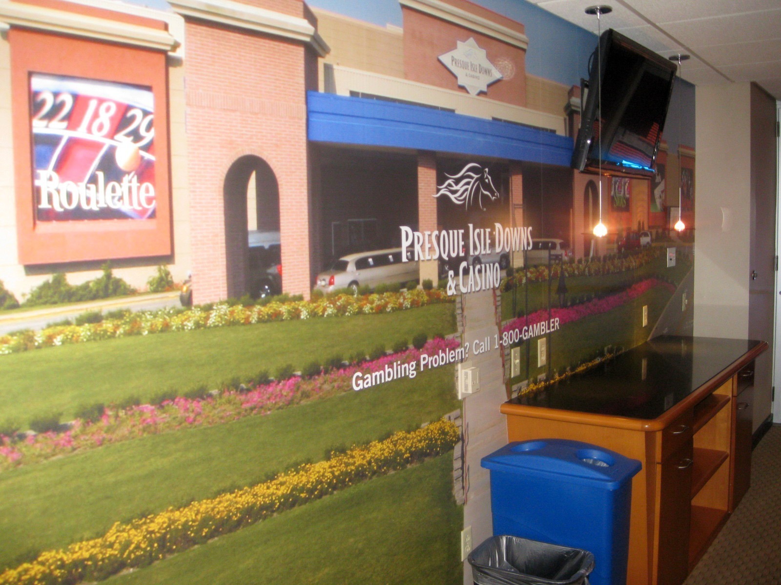 Full color wall graphics printed in our wide format department and installed by our CS team at Presque Isle.